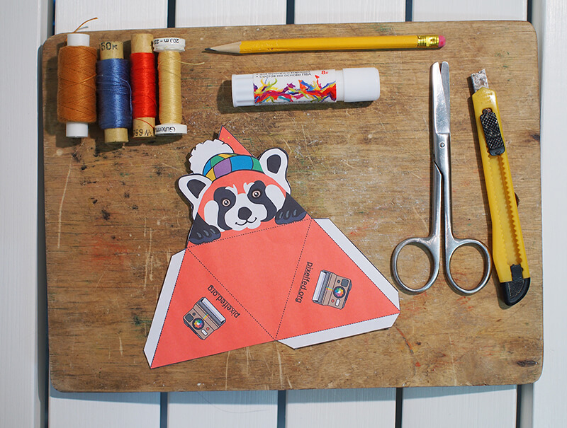 photo of all the things needed for making paper toys